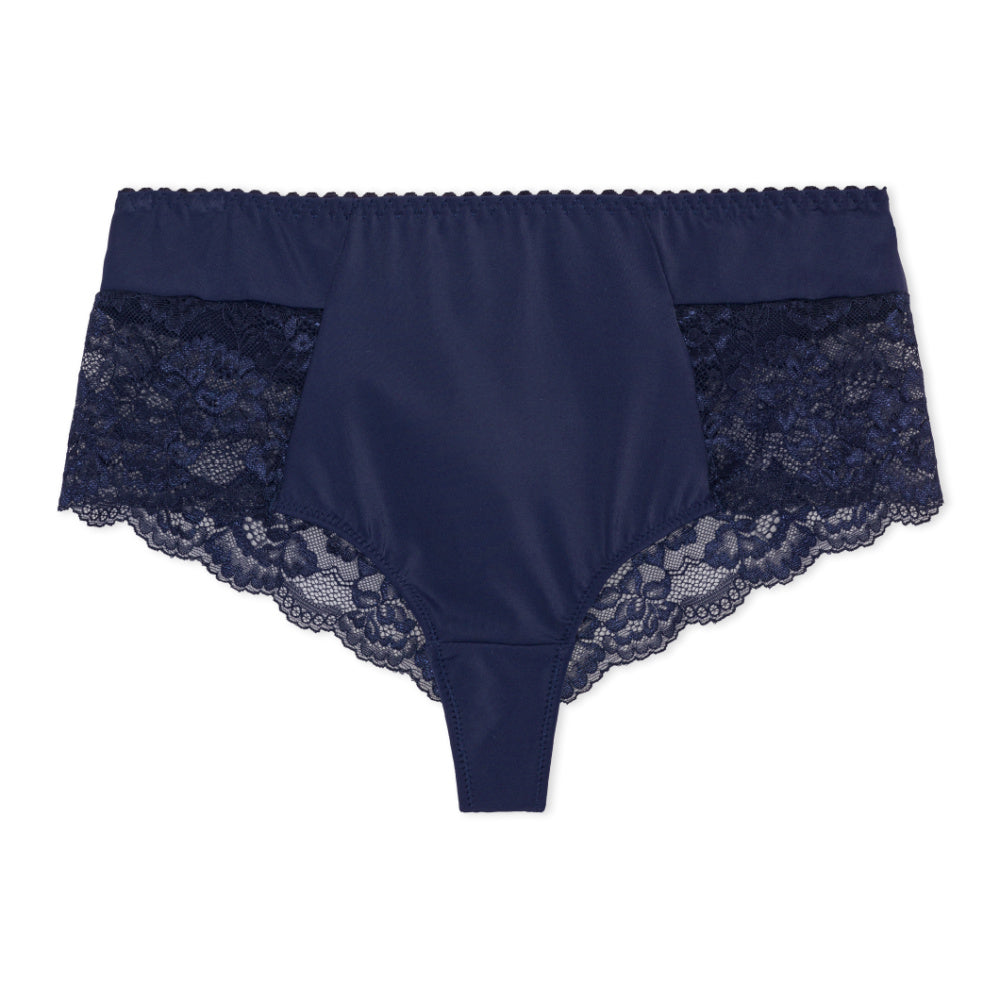 Floral Luxury Thong Dark Blue