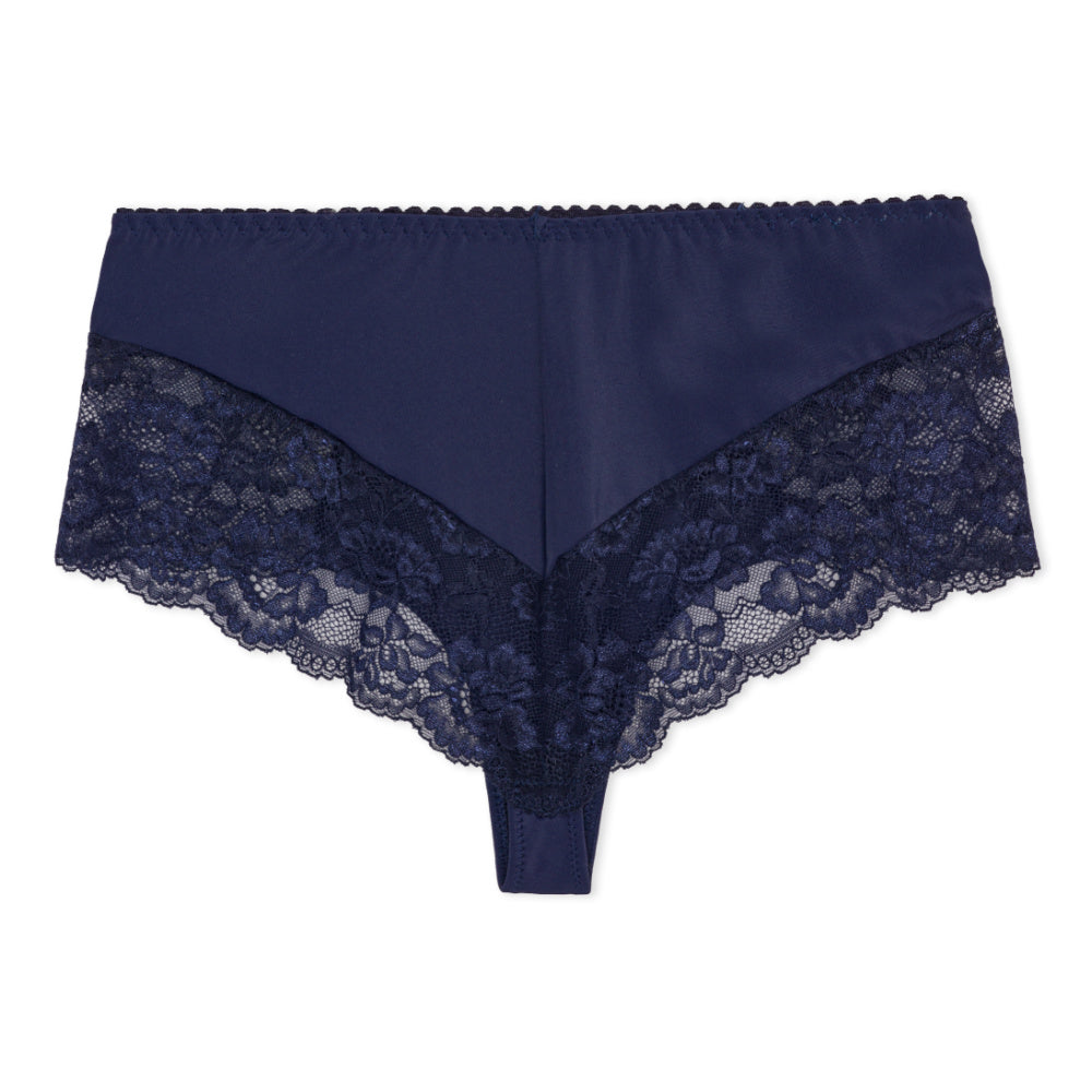 Floral Luxury Thong Dark Blue