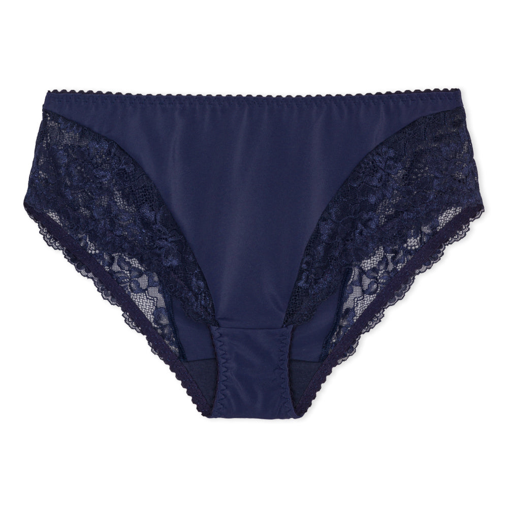 Floral Full Brief Dark Blue